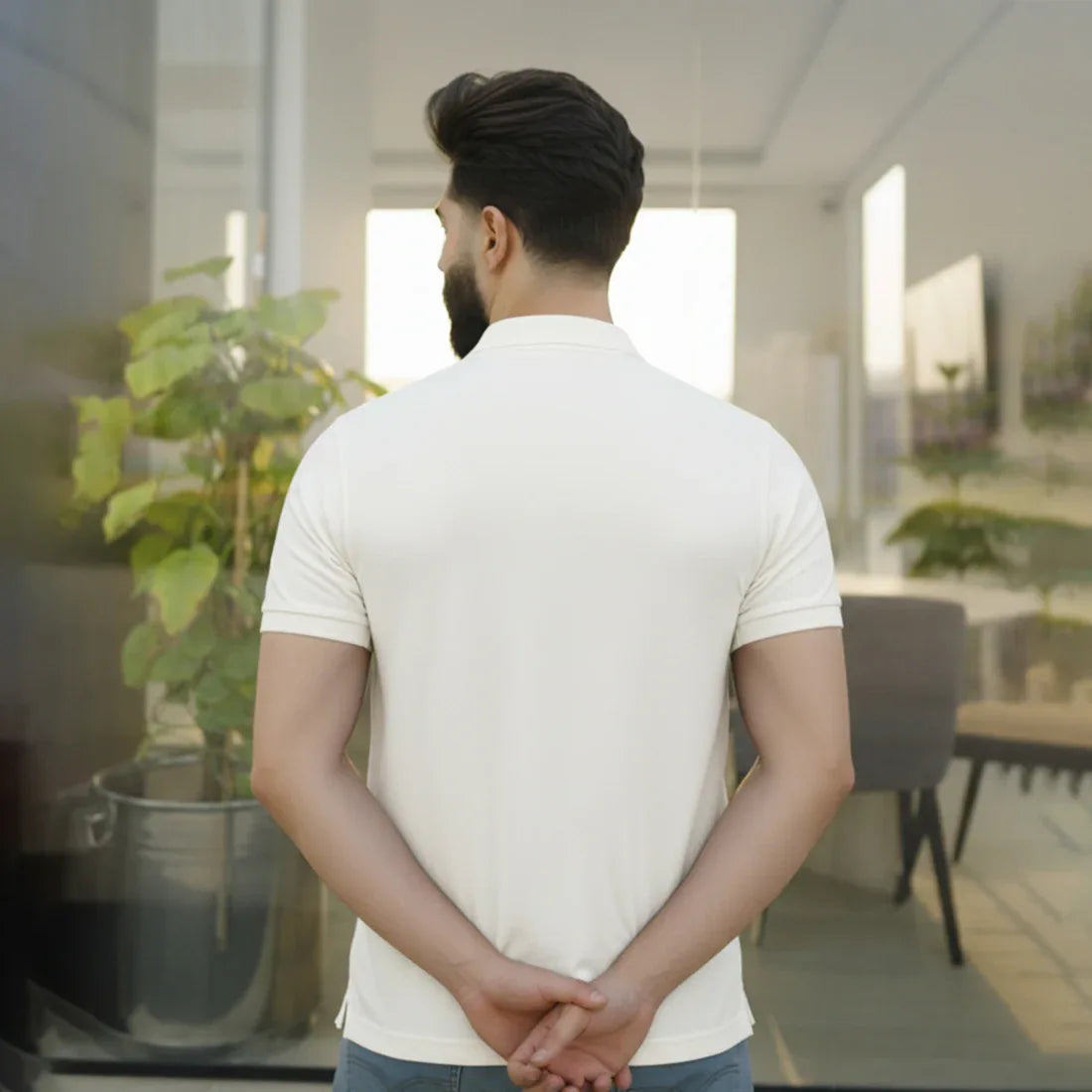 JQ CL POLO - WHITE - NAVZA