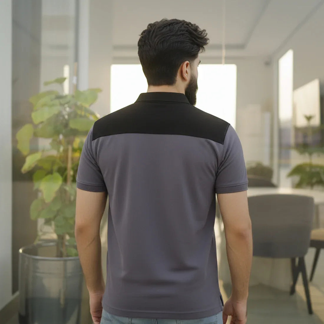 JQ SC POLO - GREY - NAVZA