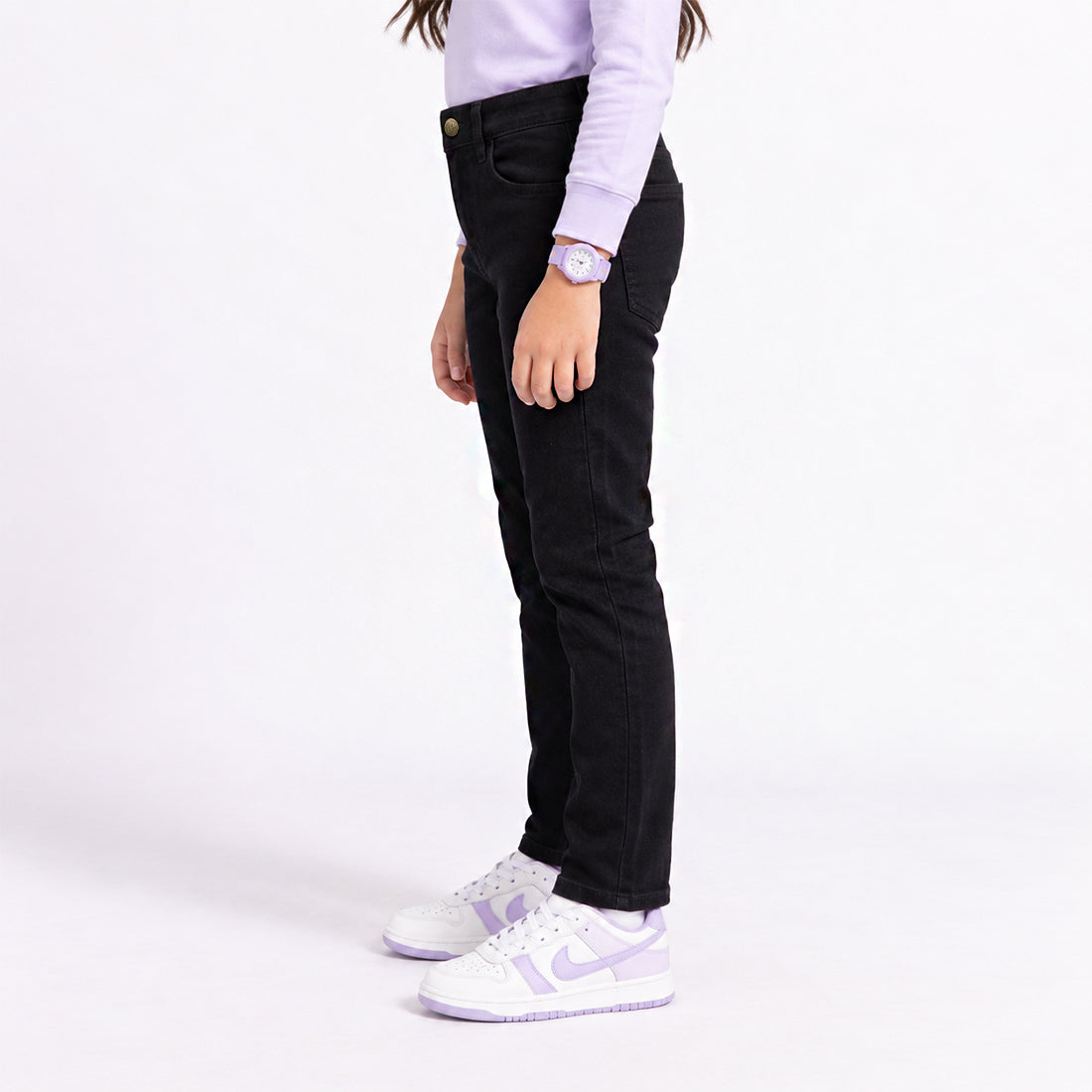 JUNIOR GIRLS RELAXED SLIM FIT DENIM – BLACK