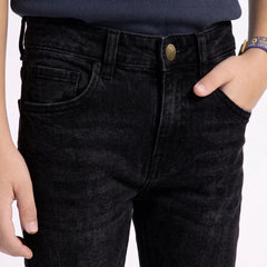 KIDS RELAXED SLIM FIT DENIM – CHARCOAL BLACK