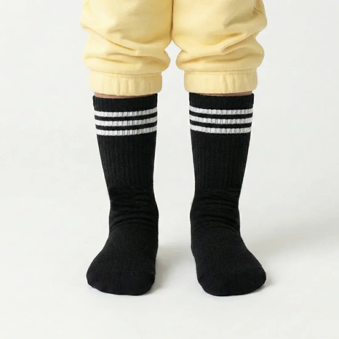KIDS CREW SOCKS BLACK | NAVZA