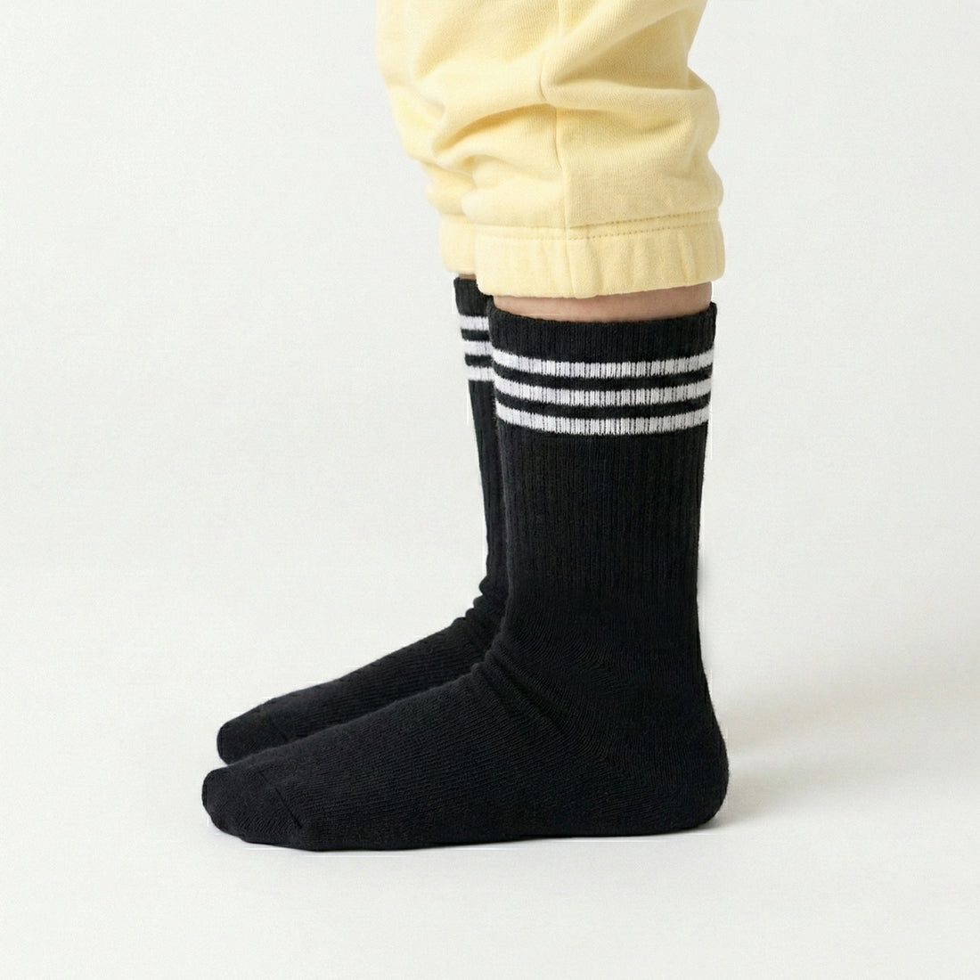 KIDS CREW SOCKS BLACK | NAVZA