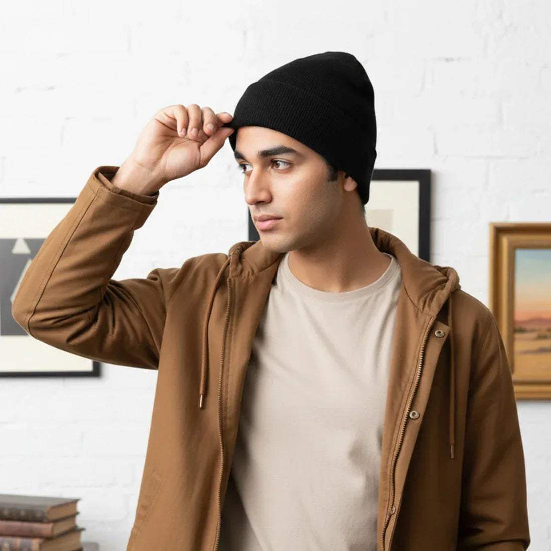 KNIT BEANIE | BLACK - NAVZA