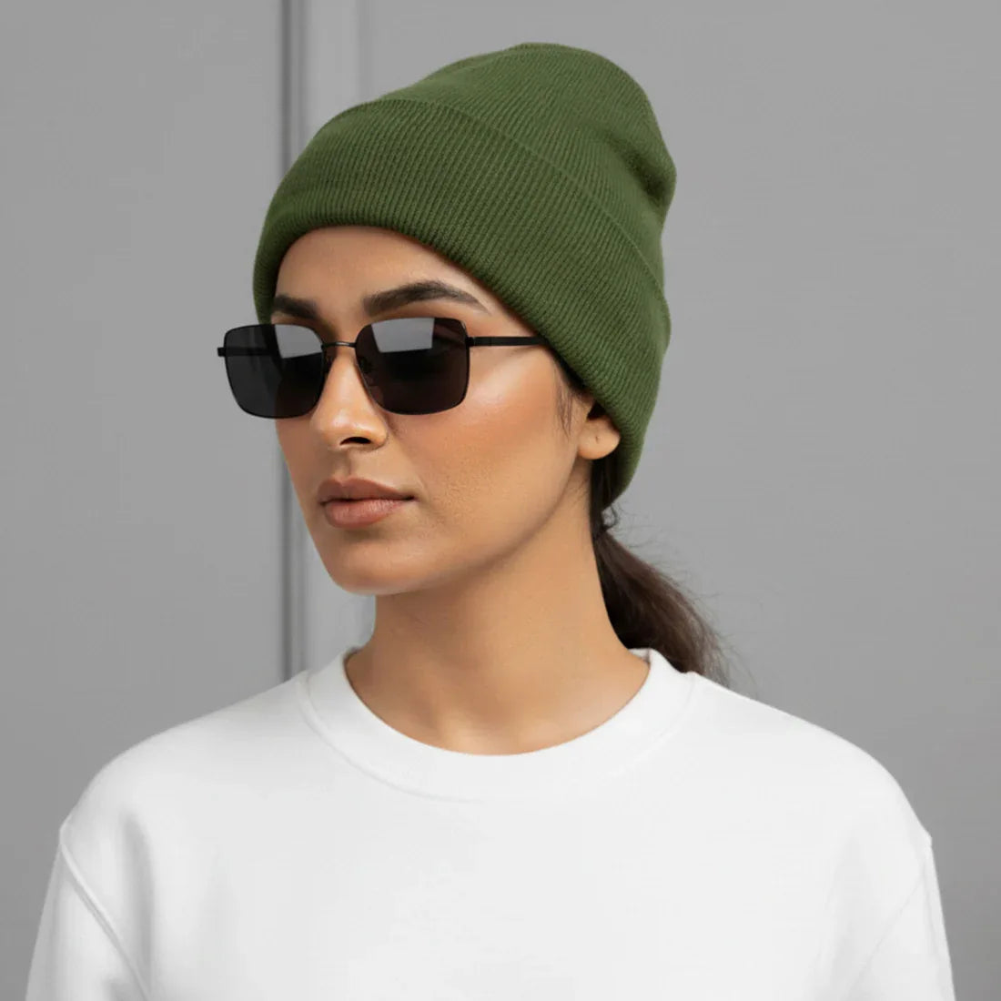 KNIT BEANIE | MID OLIVE - NAVZA