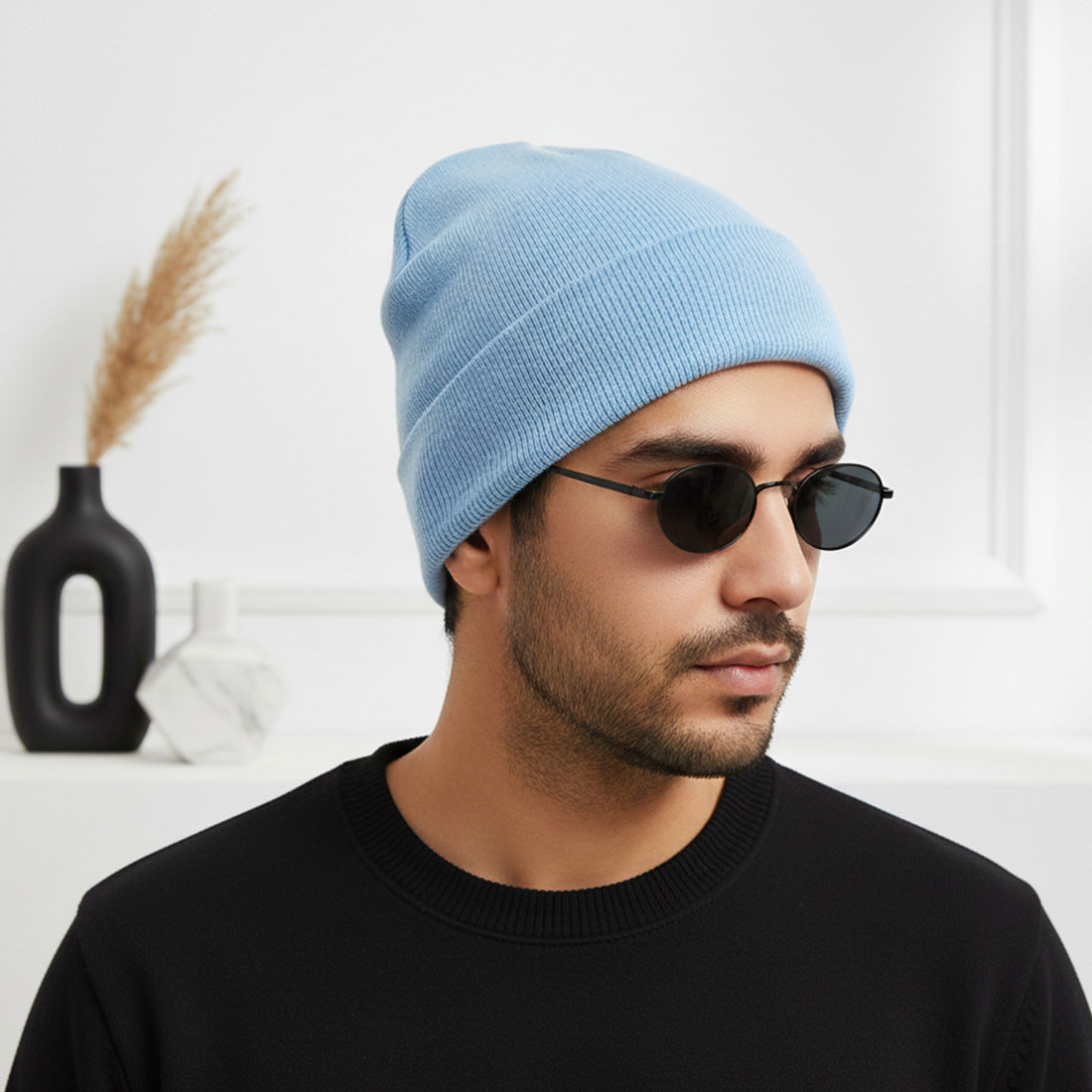 KNIT BEANIE | SKY BLUE