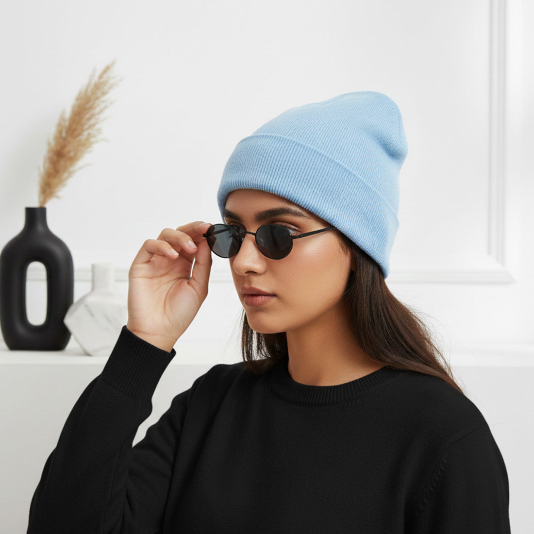 KNIT BEANIE | SKY BLUE