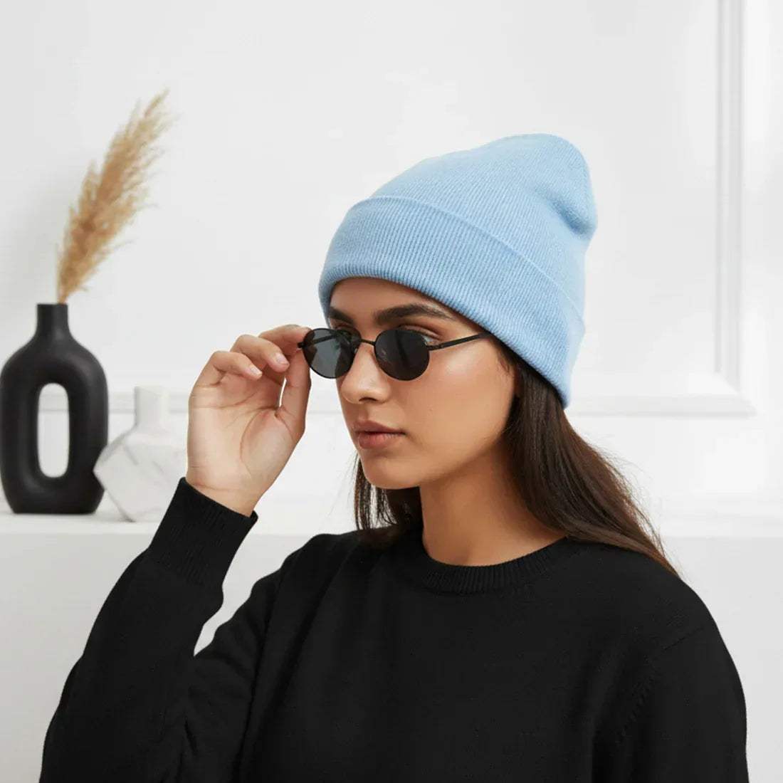 KNIT BEANIE | SKY BLUE - NAVZA