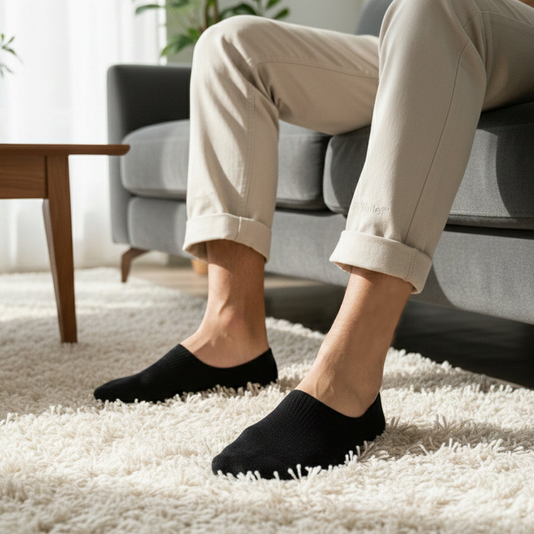 MEN NO SHOW SOCKS BLACK | NAVZA