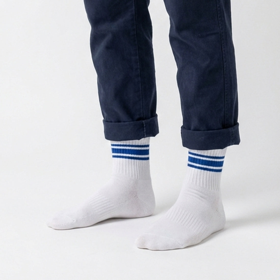 MEN SHORT CREW SOCKS WHITE | NAVZA