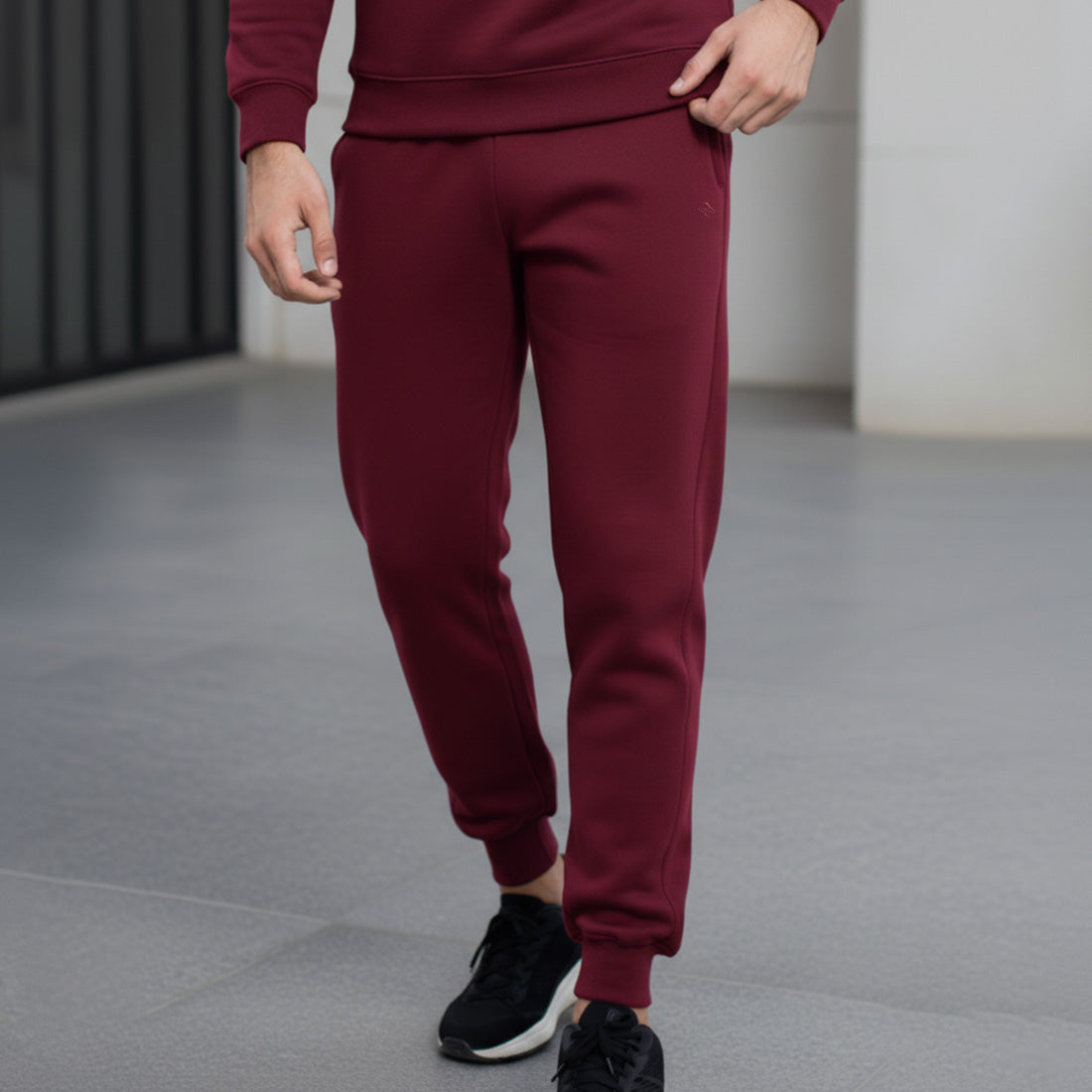 Fleece Trouser Burgundy | NAVZA