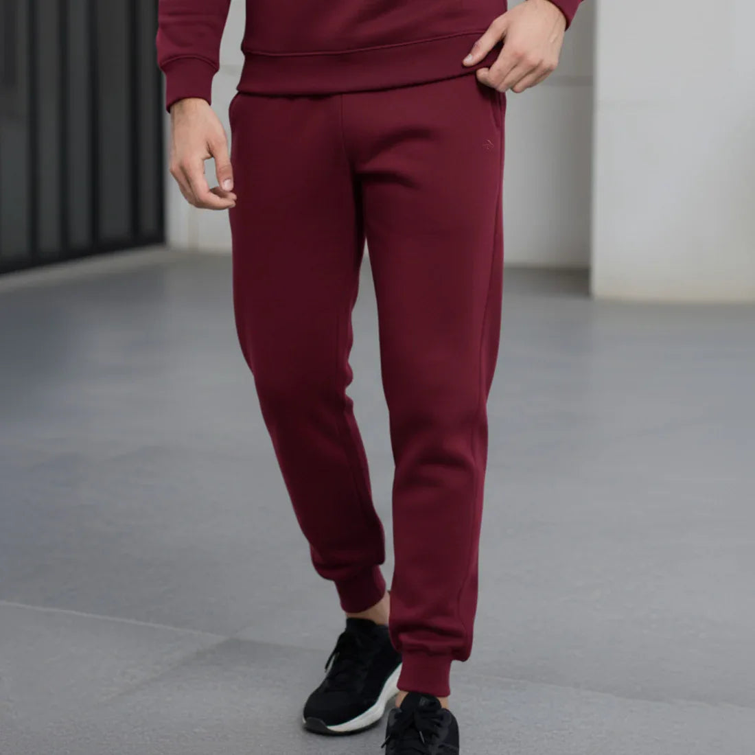 ML FLEECE TROUSER – BURGUNDY - NAVZA