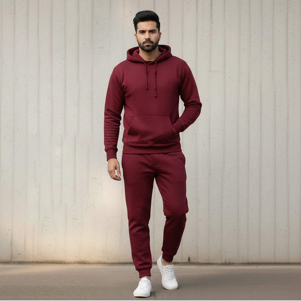 ML PULLOVER HOODIE TRACKER – BURGUNDY