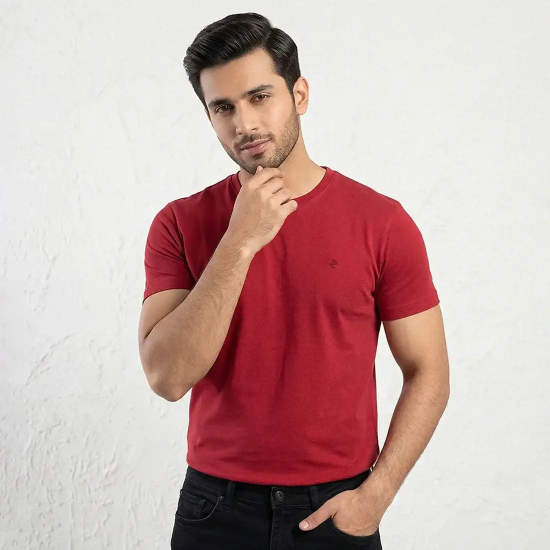 SLIM FIT T-SHIRT RED NAVZA