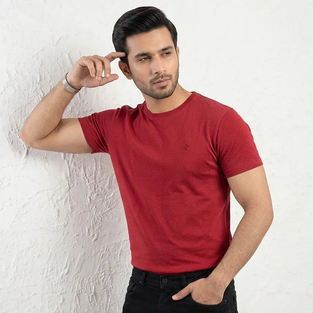 SLIM FIT T-SHIRT RED NAVZA