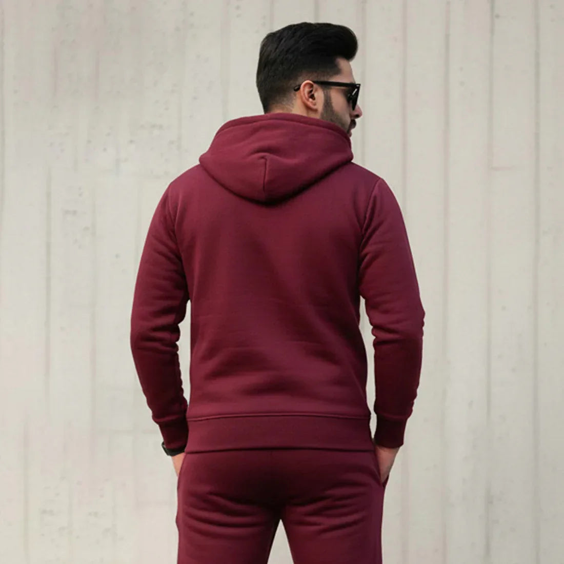 ML ZIPPER HOODIE - BURGUNDY - NAVZA