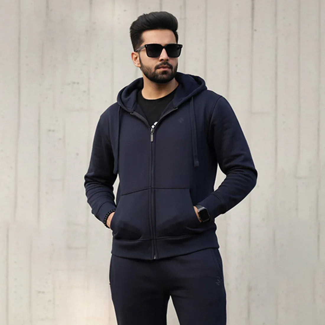 ML ZIPPER HOODIE - NAVY - NAVZA