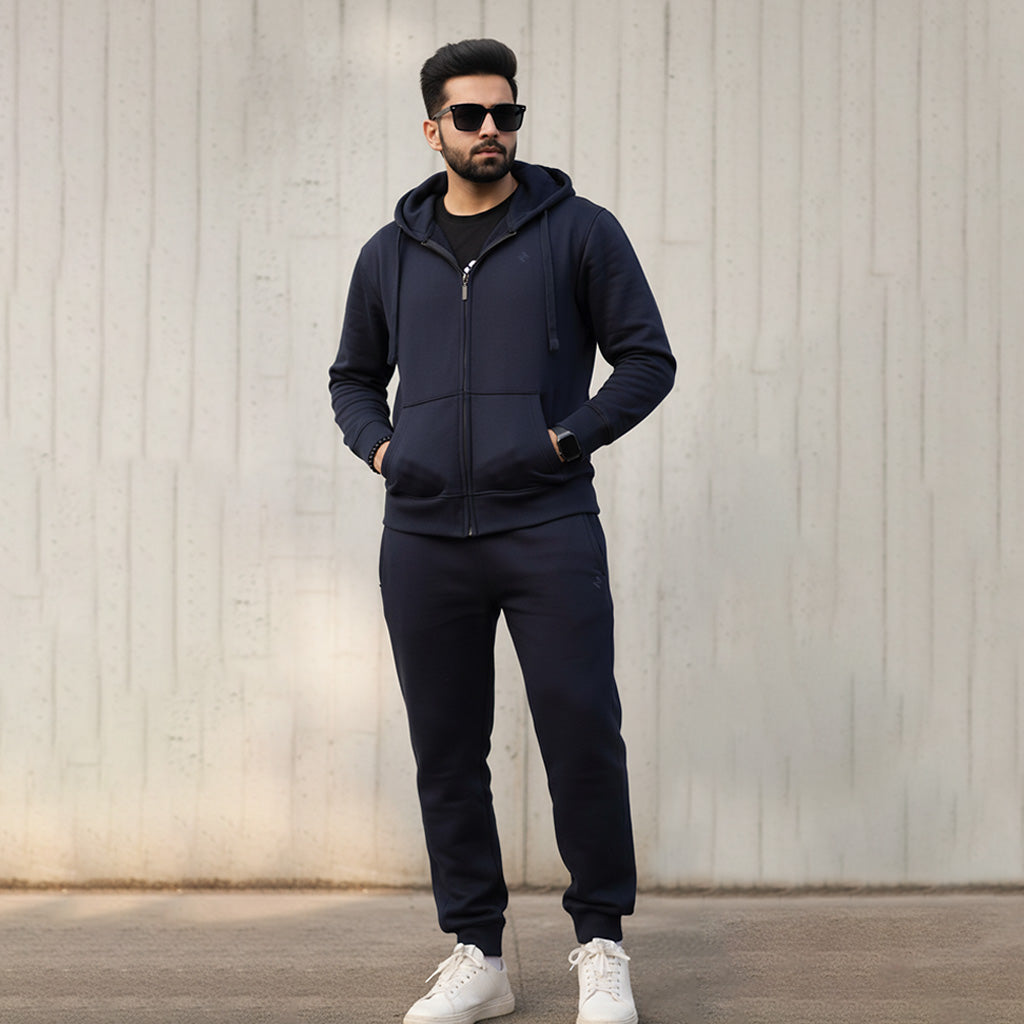 ML ZIPPER HOODIE TRACKER - NAVY
