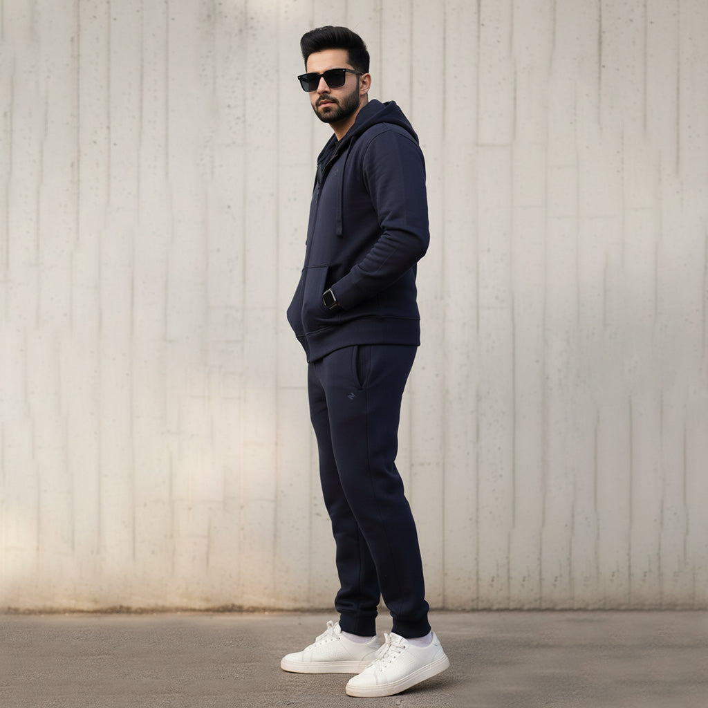 ML ZIPPER HOODIE TRACKER - NAVY