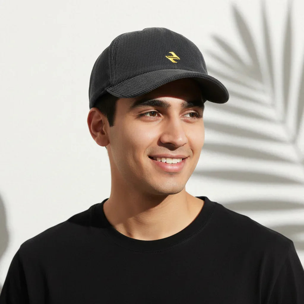 CORDUROY CAP | CHARCOAL GREY - NAVZA