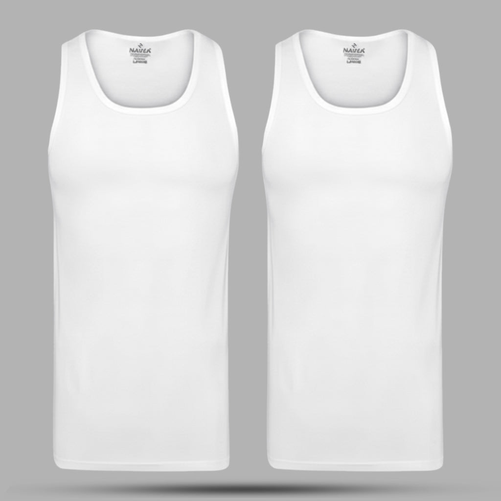 Sleeveless Vest White | NAVZA (pack of 2)