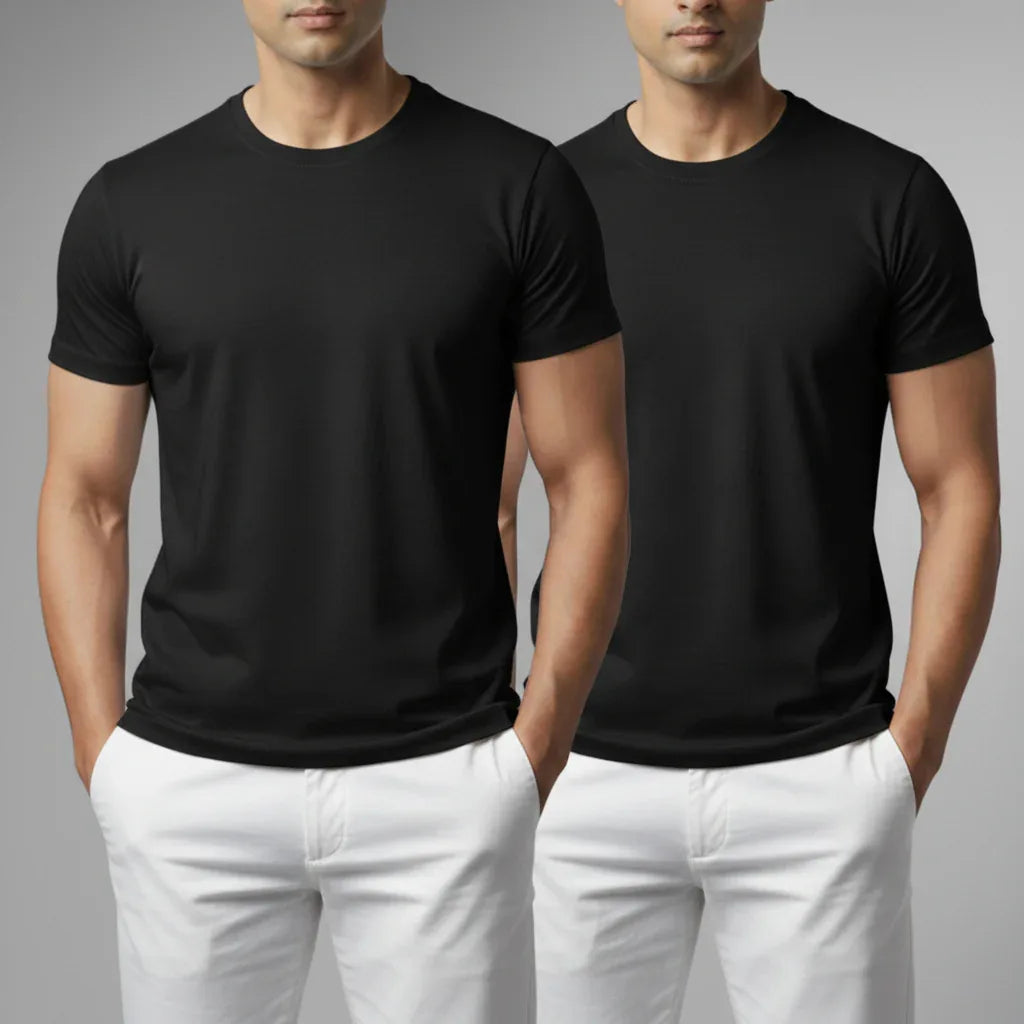 PACK OF 2 UNDERTEES – BLACK - NAVZA