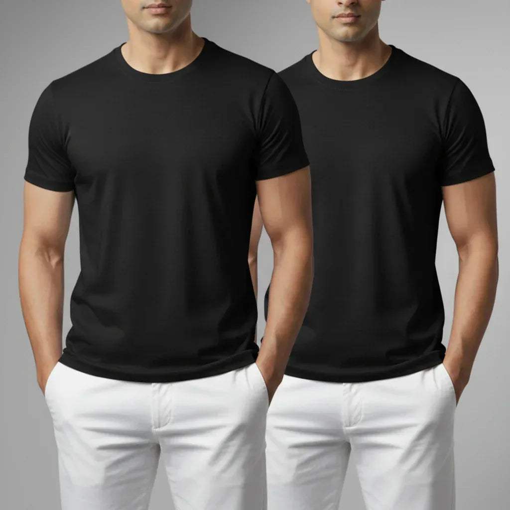PACK OF 2 UNDERTEES – BLACK - NAVZA
