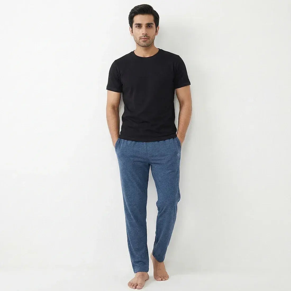 PACK OF BLACK UNDERTEE AND DENIM TROUSER NAVZA