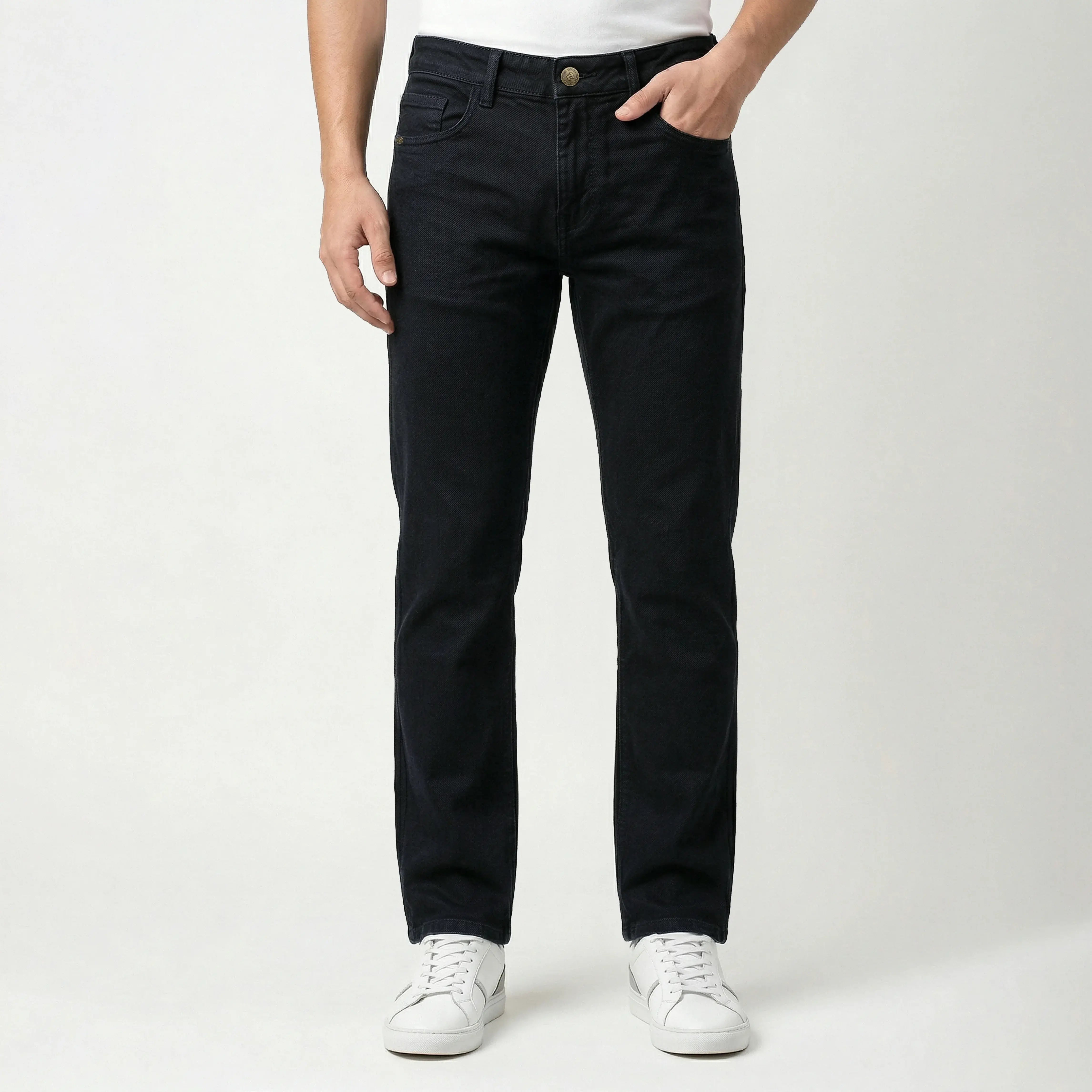 RELAXED STRAIGHT FIT DENIM - BLACK