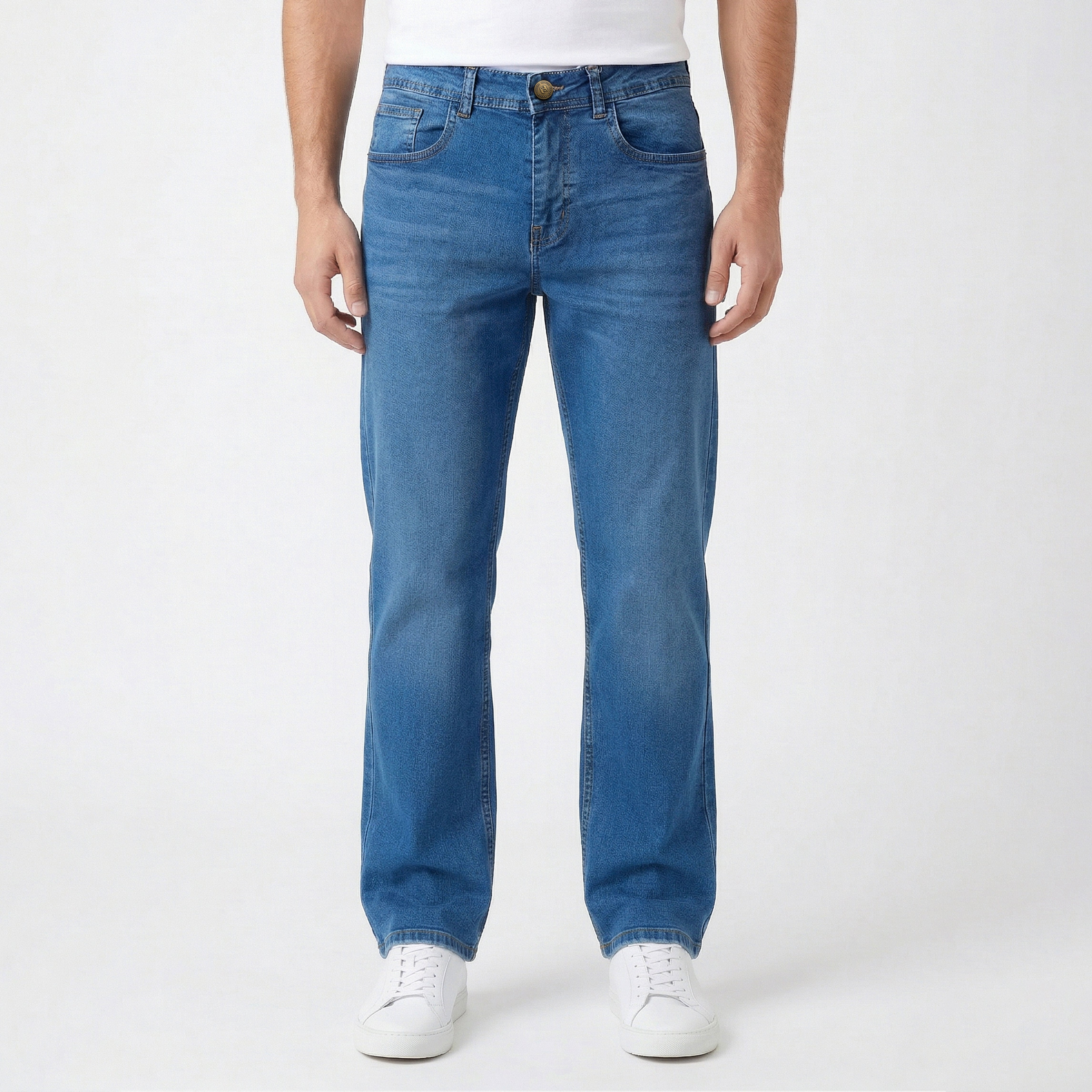 RELAXED STRAIGHT FIT DENIM – LIGHT BLUE