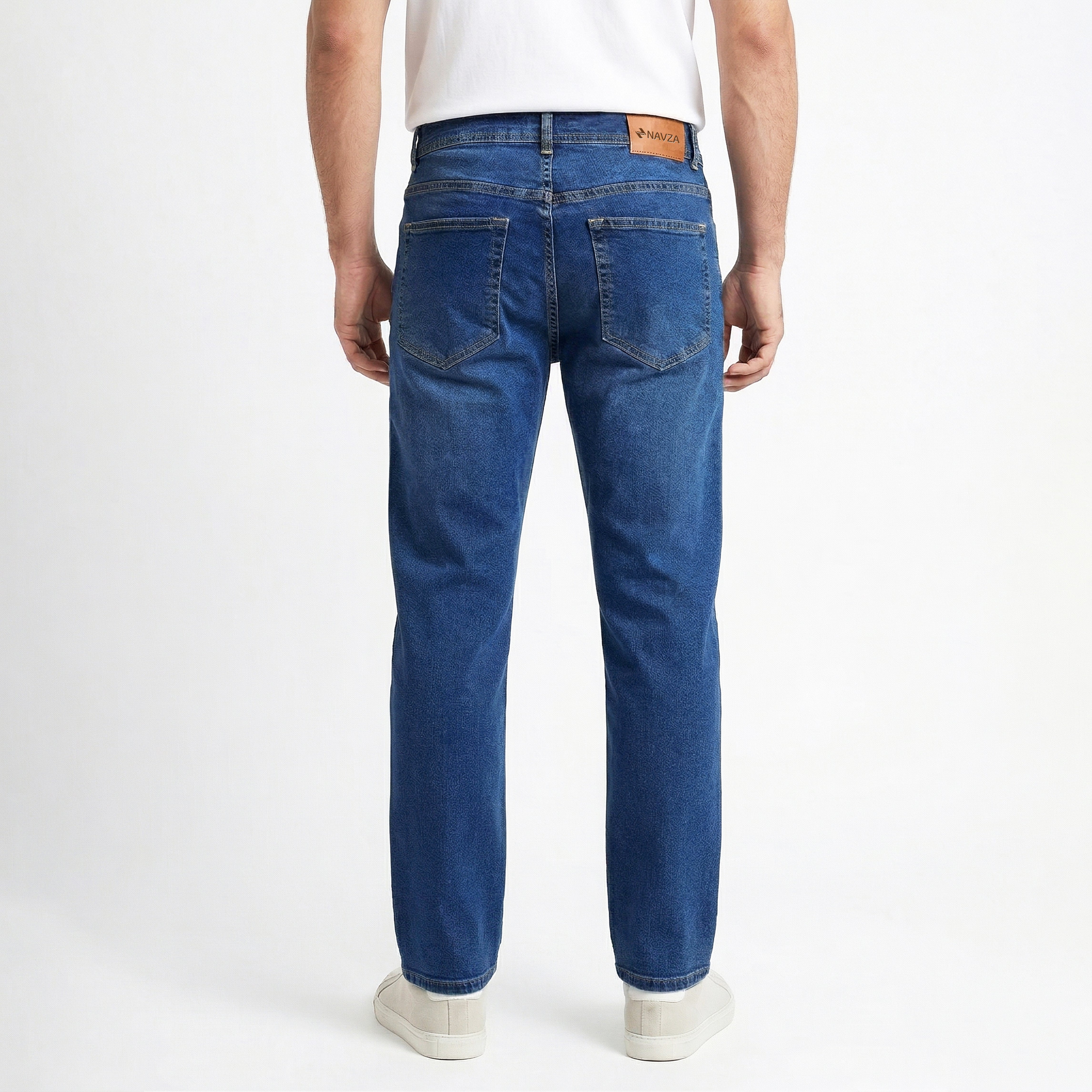 RELAXED STRAIGHT FIT DENIM – MEDIUM BLUE