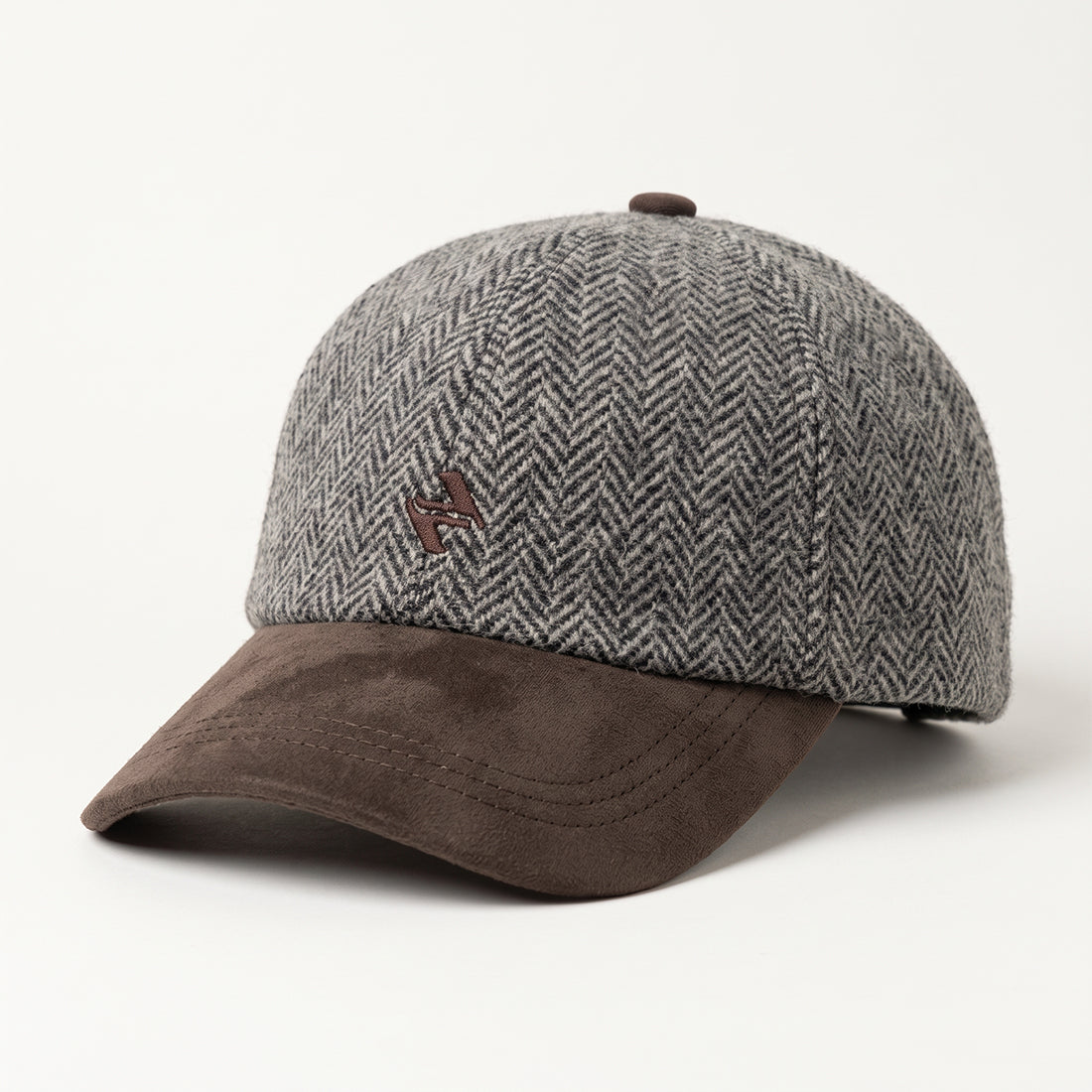 SCOTTISH HERRING BONE CAP GREY NAVZA