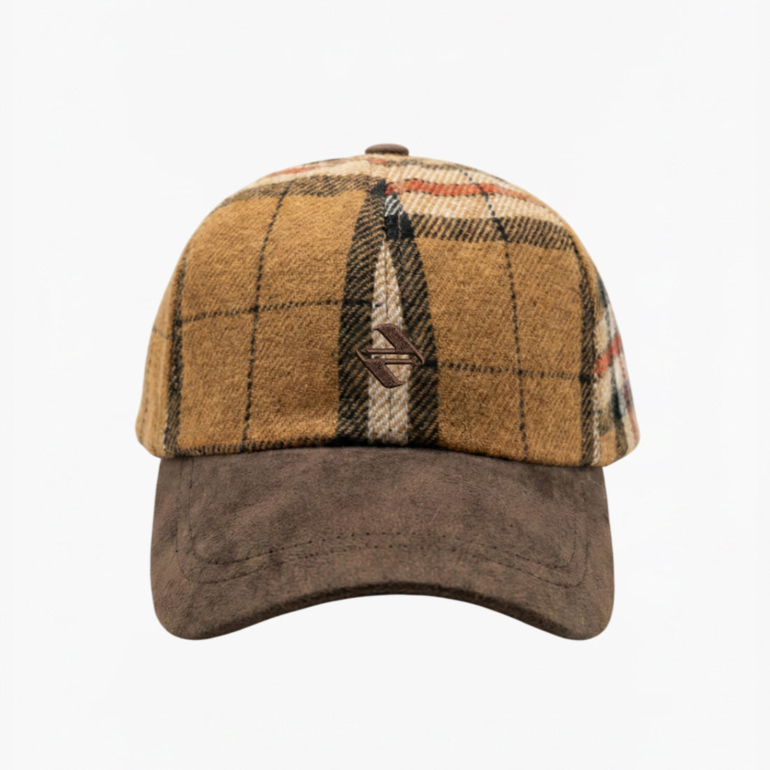 Scottish tartan cap camel & black | NAVZA