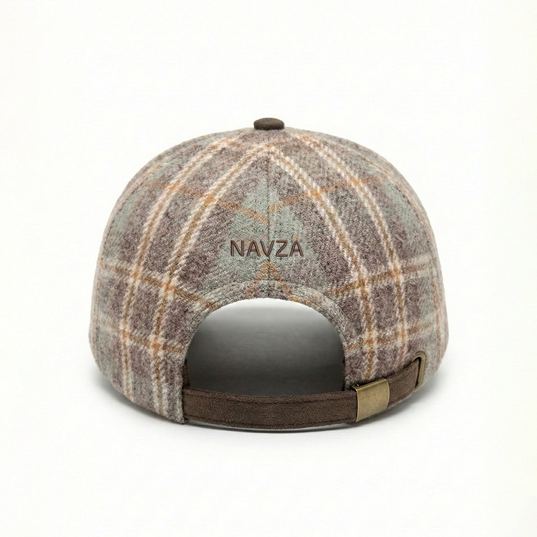 Scottish tartan cap grey & brown | NAVZA