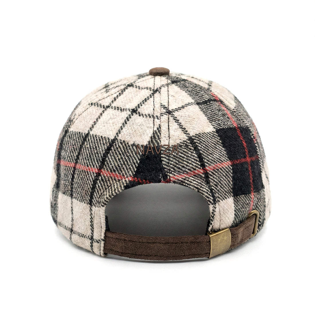 Scottish tartan cap white & black | NAVZA
