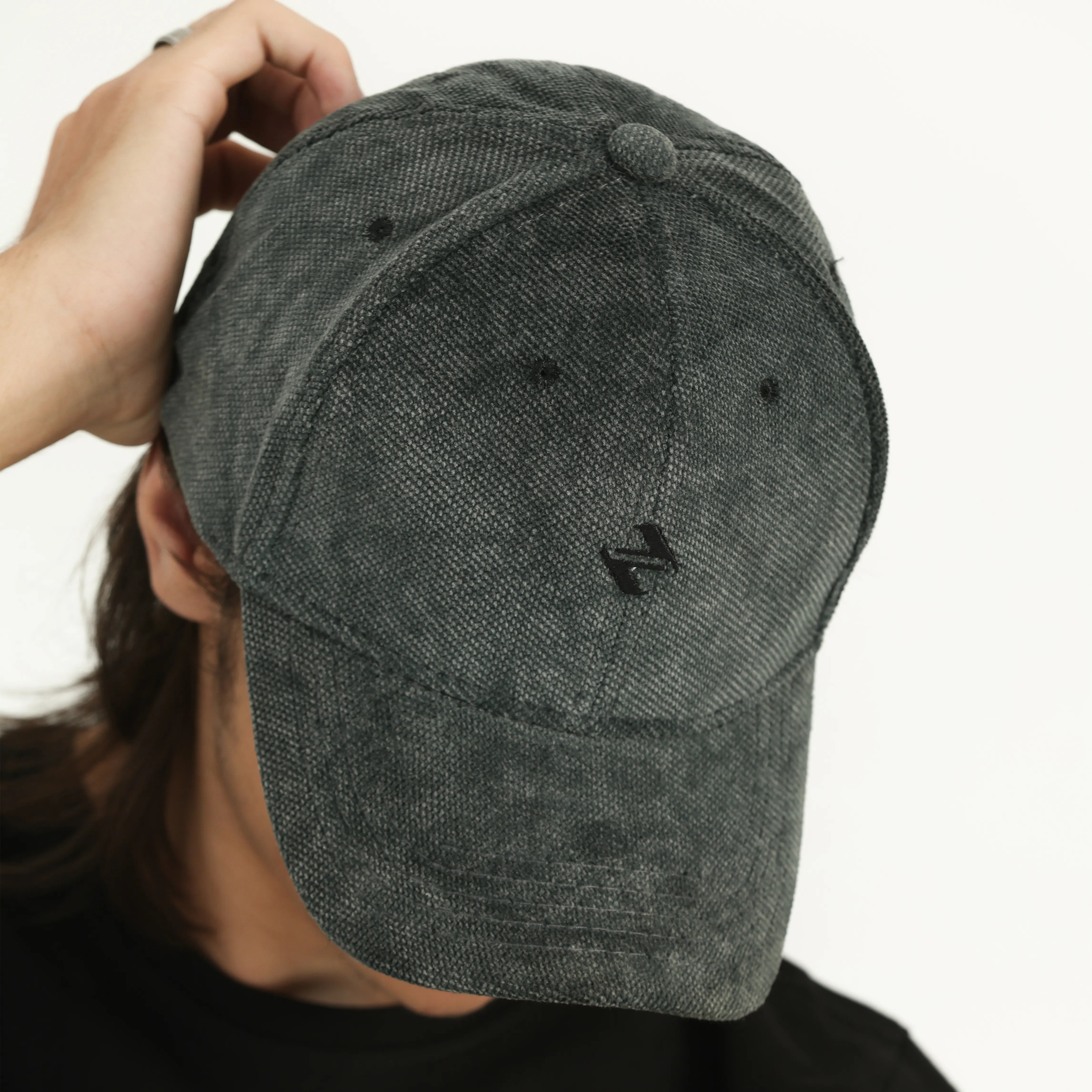 SOFT WAFFLE TEXTURED CAP | CHARCOAL