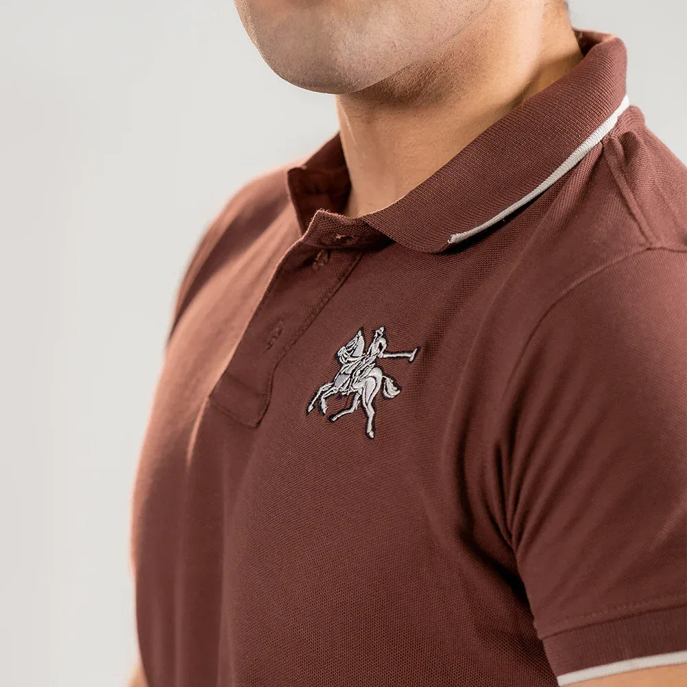 ST HV POLO - BROWN - NAVZA