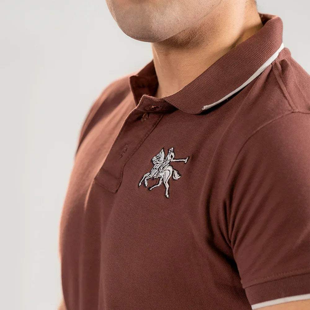 ST HV POLO - BROWN - NAVZA