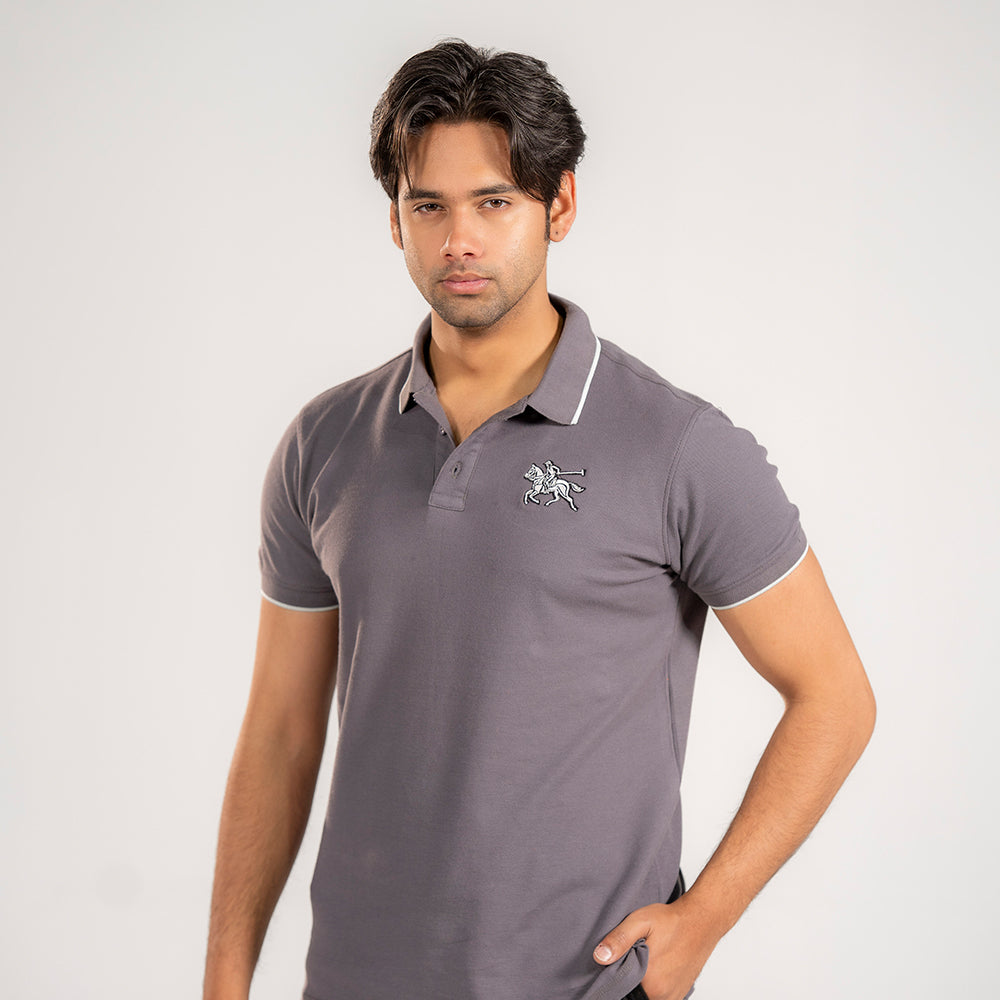 ST HV POLO - DARK GREY