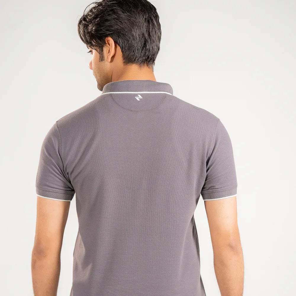 ST HV POLO - GREY - NAVZA