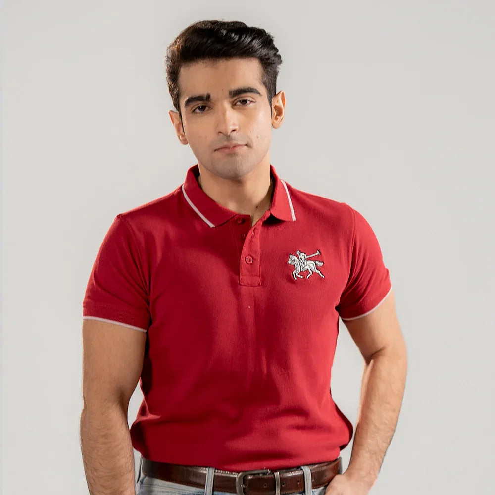 ST HV POLO - MAROON - NAVZA