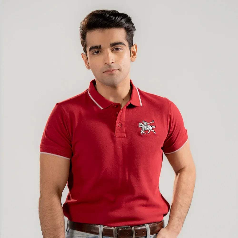 ST HV POLO - MAROON - NAVZA