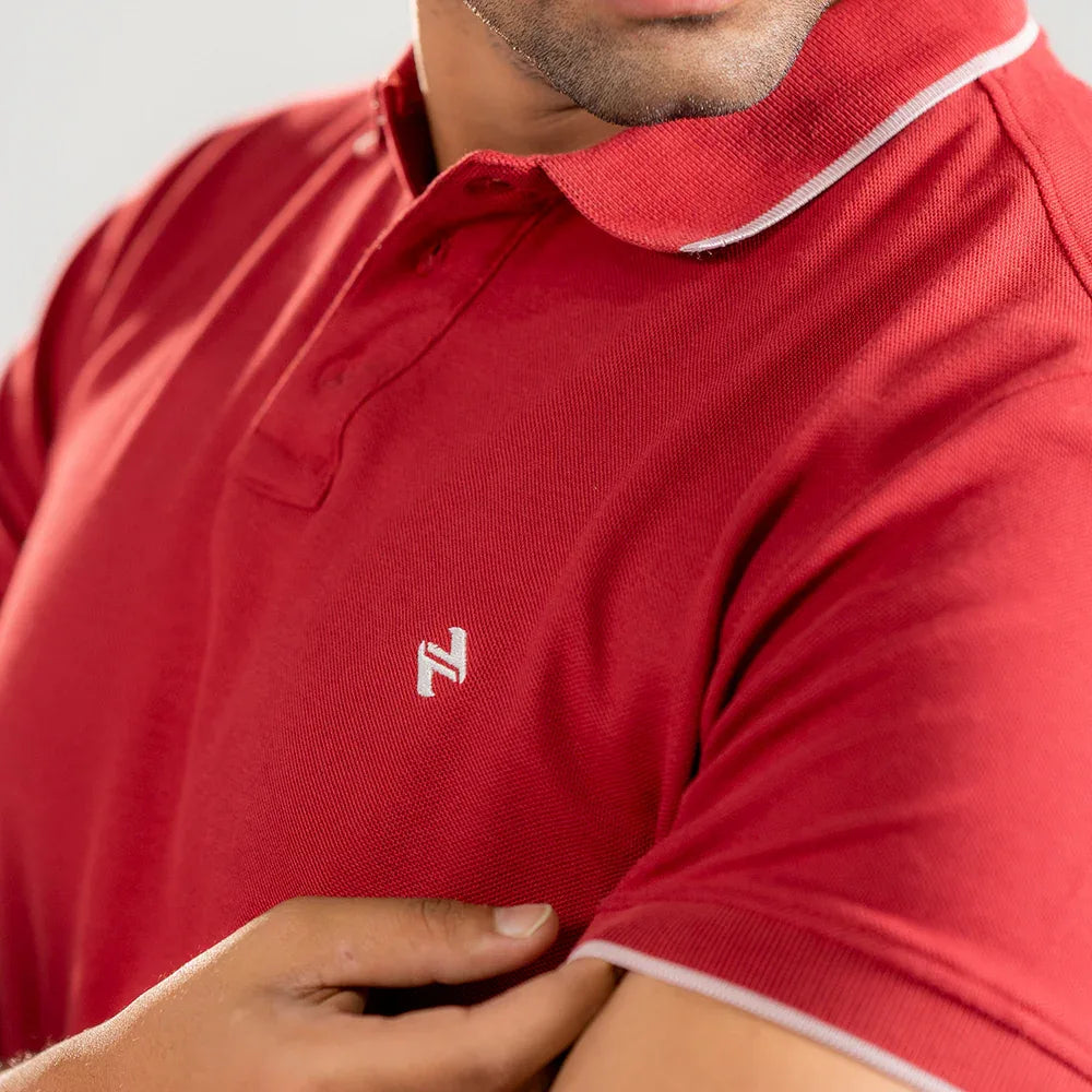 ST LV POLO - MAROON - NAVZA