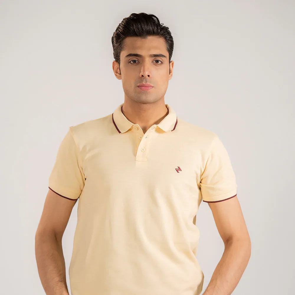 ST LV POLO - SOFT YELLOW - NAVZA