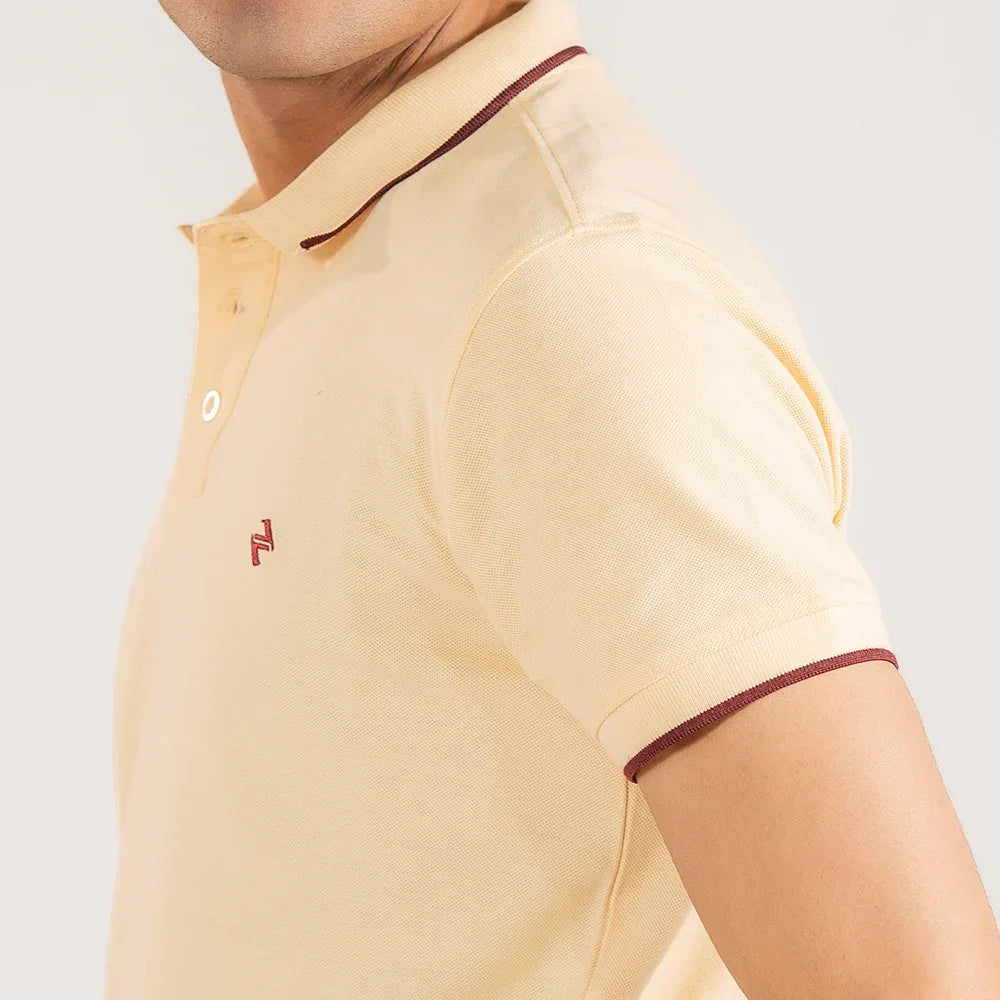 ST LV POLO - SOFT YELLOW - NAVZA