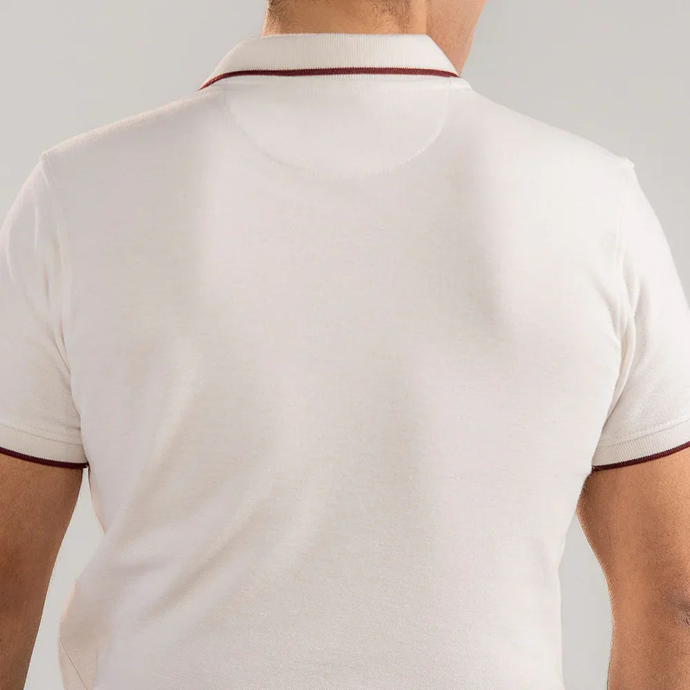 ST LV POLO - WHITE - NAVZA