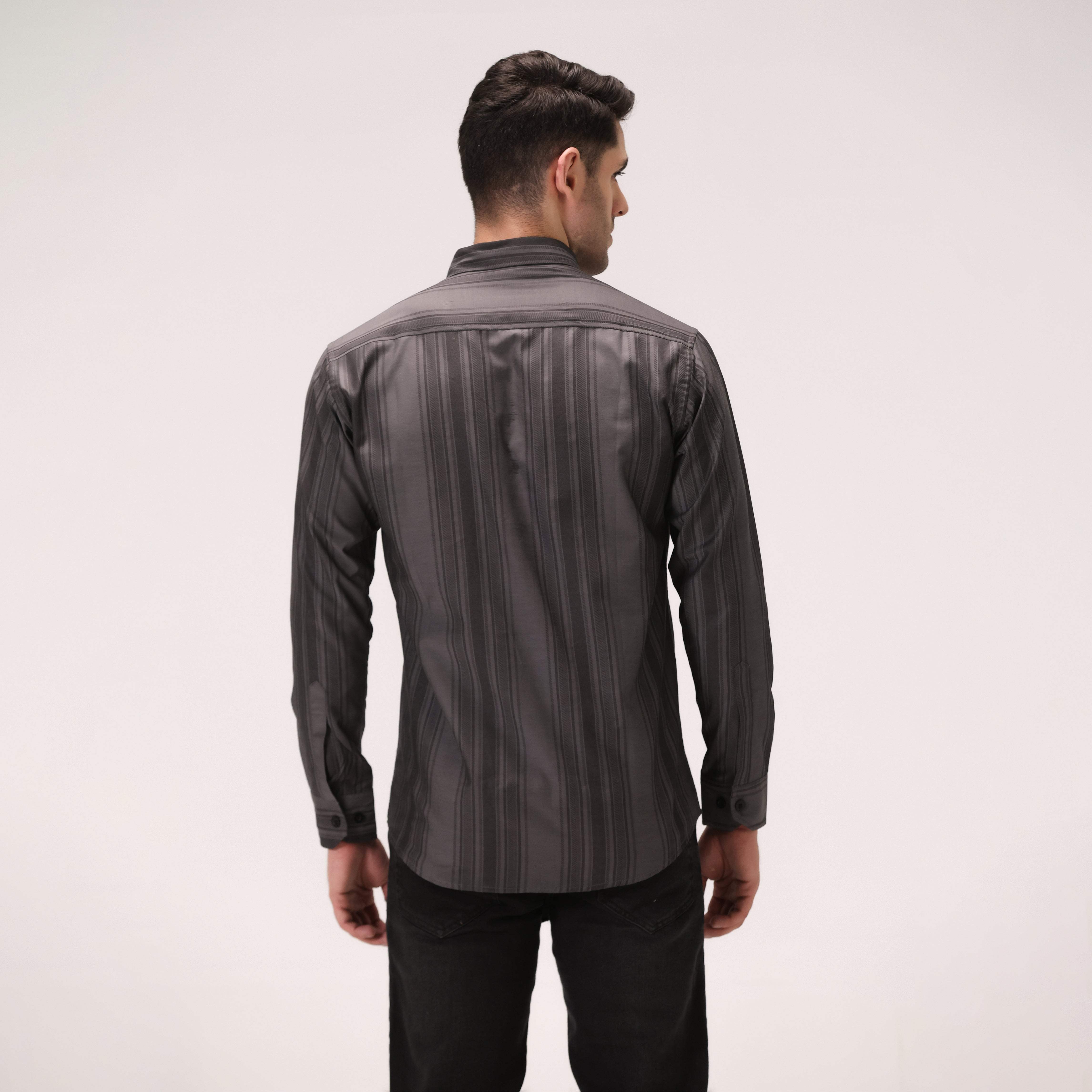 STRIPED SHIRT – BLACK