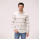 STRIPED SHIRT – WHITE & GREEN