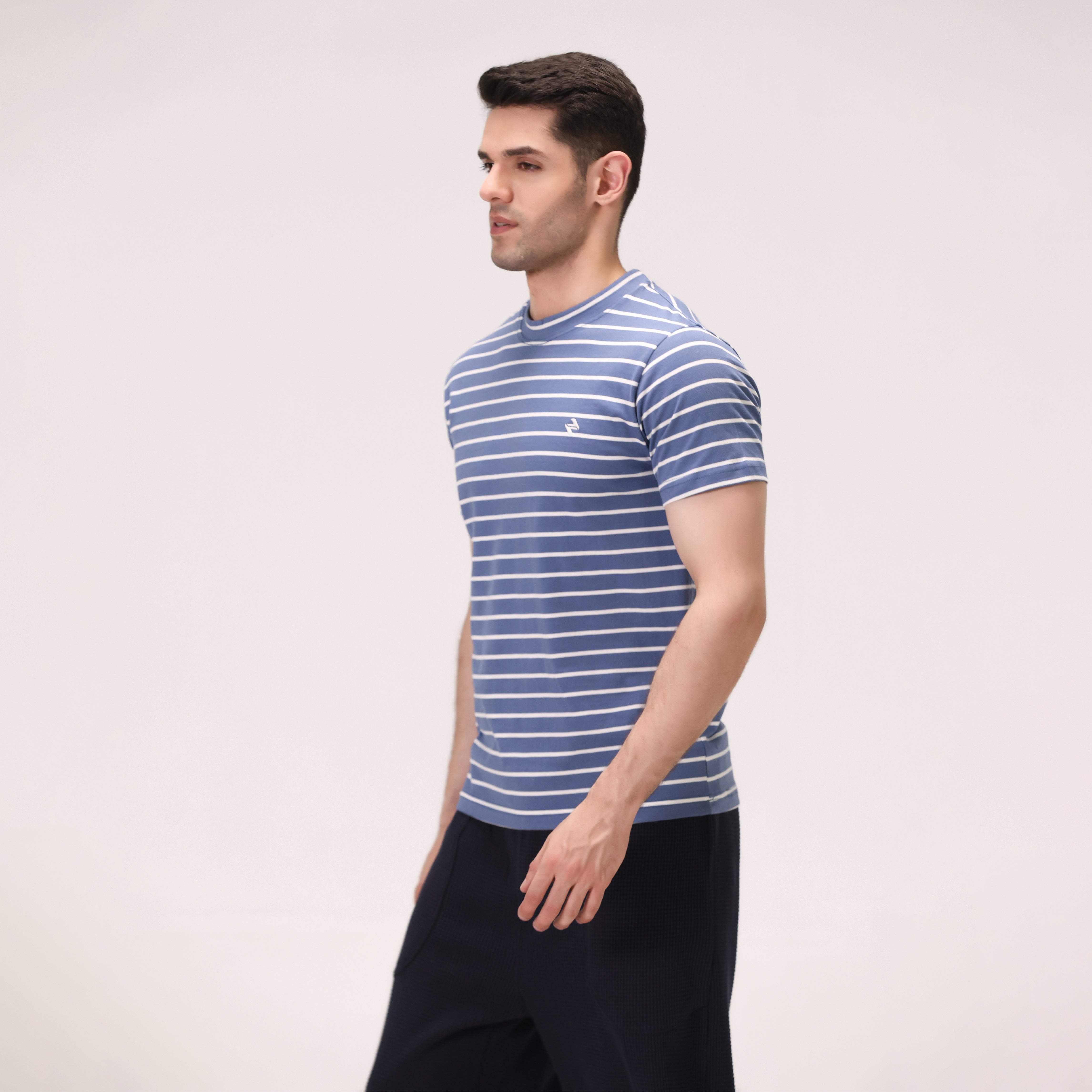 STRIPED T-SHIRT – BLUE