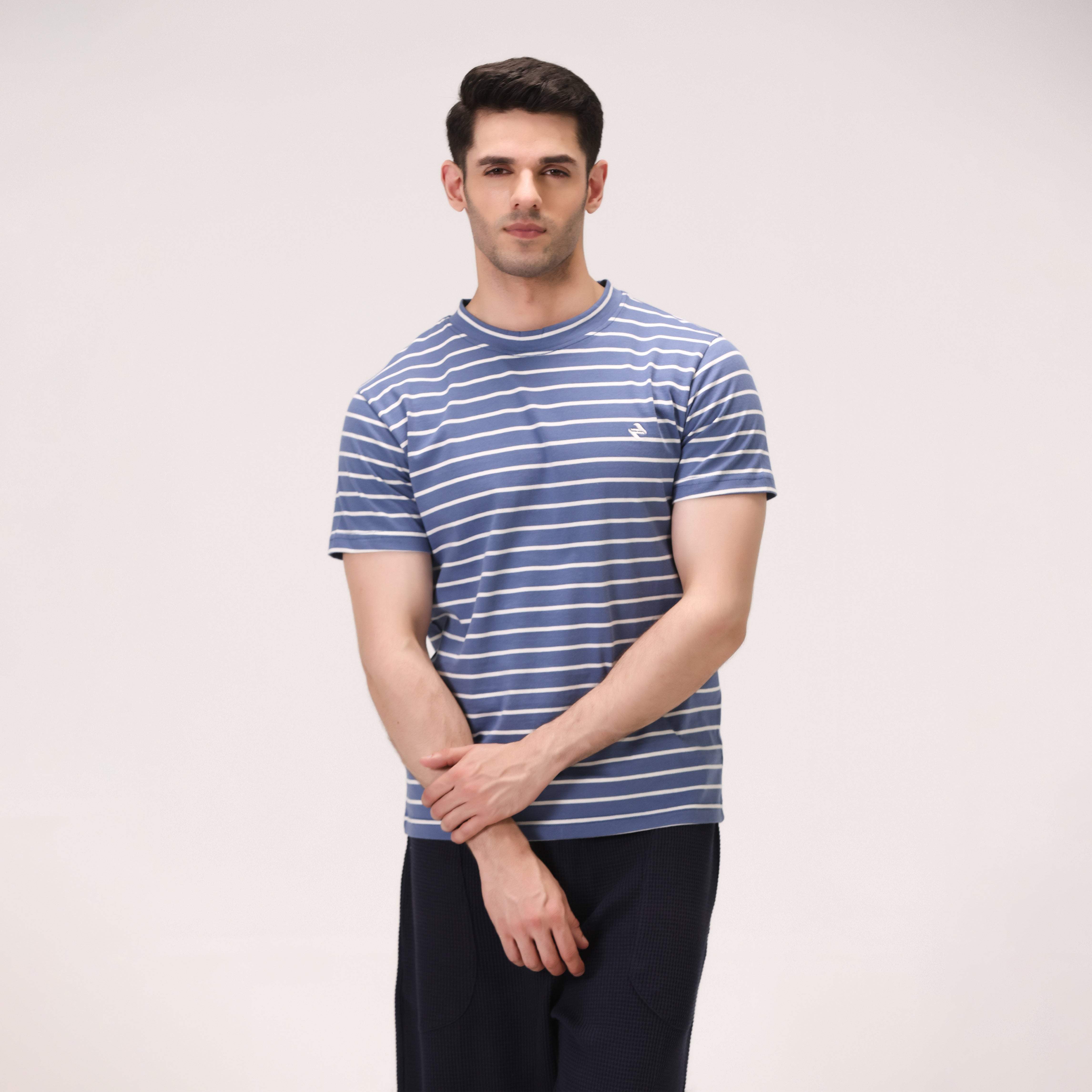 STRIPED T-SHIRT – BLUE