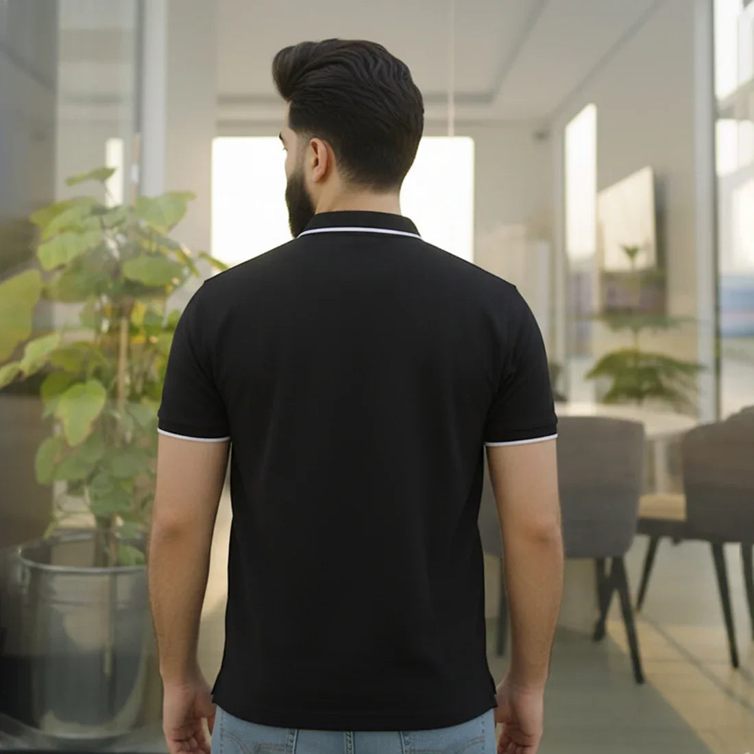 ST HV POLO - BLACK - NAVZA